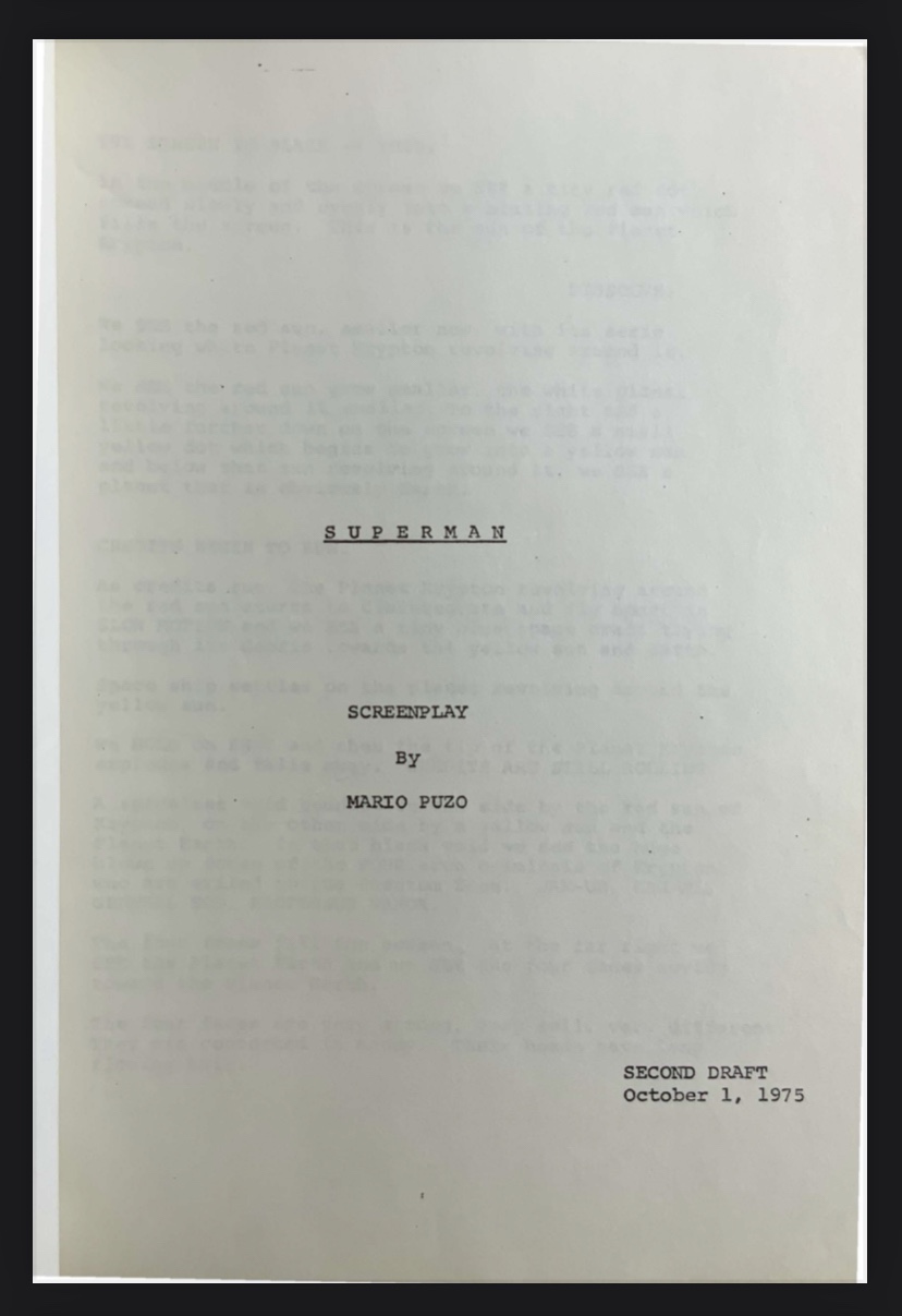 The Puzo Scripts – Part 1: Introduction and Krypton – Superman: The Blog